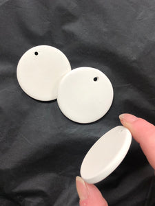 Ceramic Bisque 1 1/2" Circle Pendant