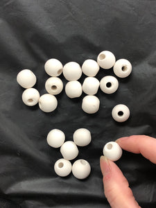 Ceramic Bisque 1/2" Round Beads