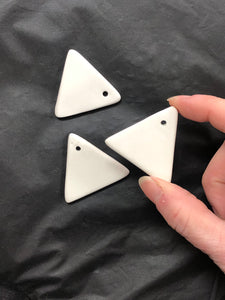 Ceramic Bisque 1 1/2" Triangle Pendant