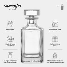 Carregar imagem no visualizador da galeria, Whiskey Decanter - Square - 750ML