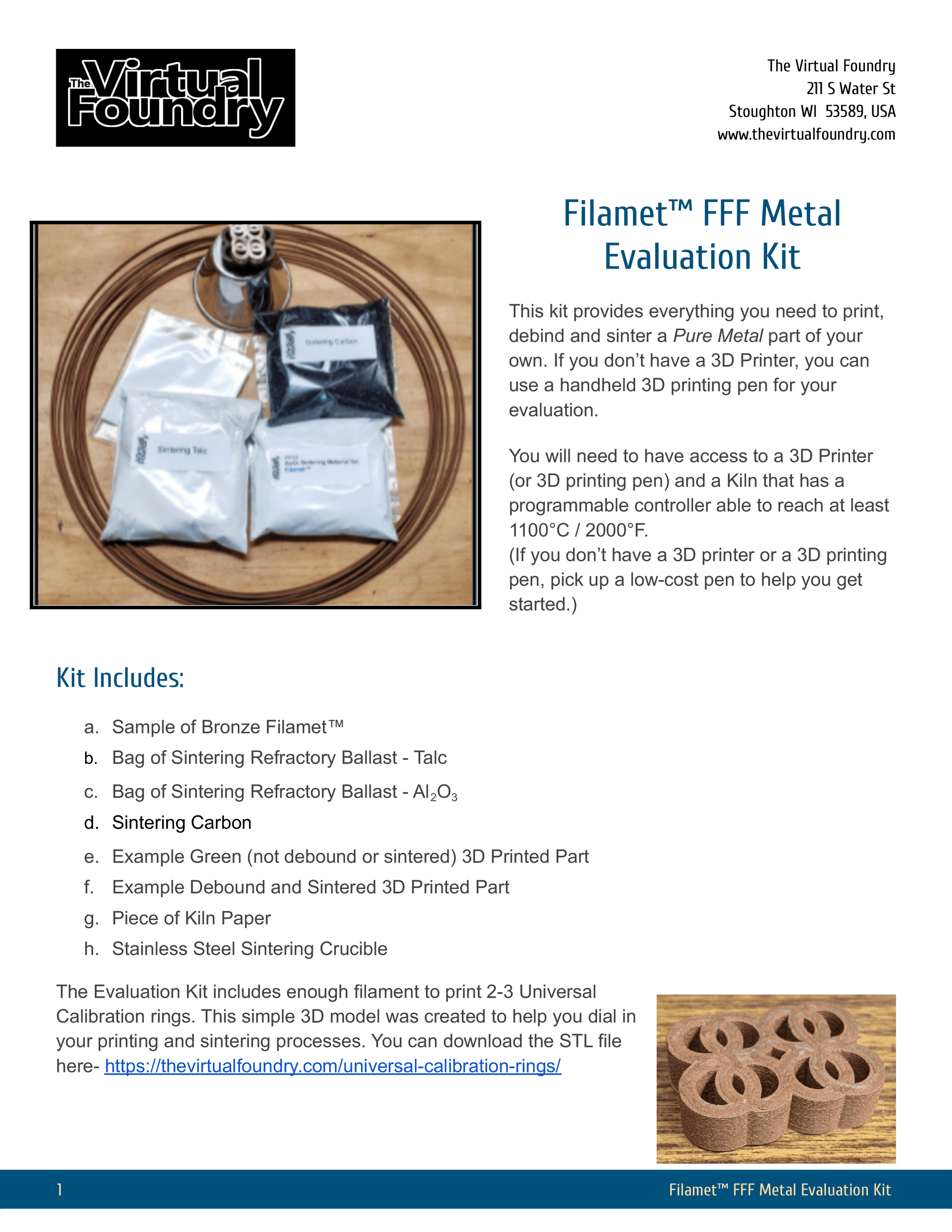 Filamet™ - 3D Metal Printing Evaluation Kit - Clay Revolution