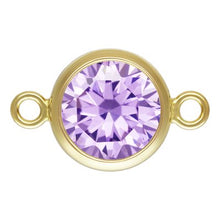 Cargar imagen en el visor de la galería, Birthstone Connectors, Gold Filled 14k, 4mm, For Permanent Jewelry