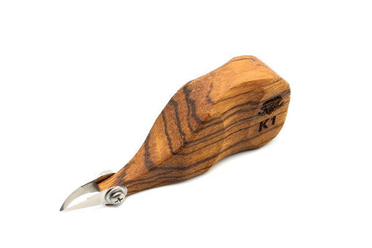 K1 Curved V Tip Clay Carver - Clay Revolution