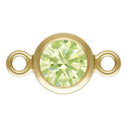 Birthstone Connectors, Gold Filled 14k, 4mm, For Permanent Jewelry - Clay Revolution