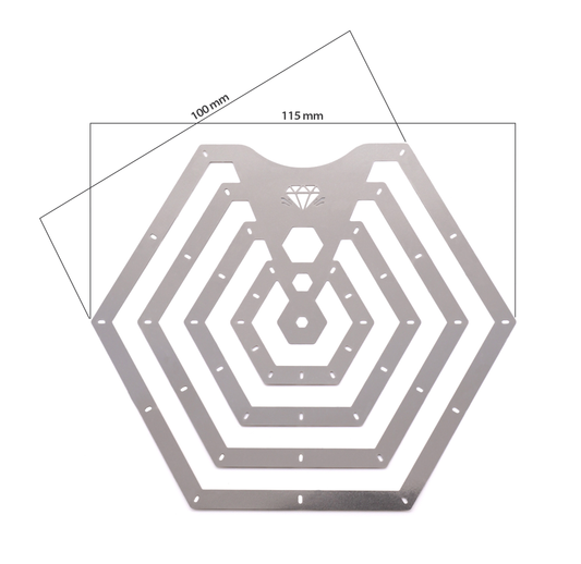 NEW!! Hexagon Carving Metal Rib - Clay Revolution