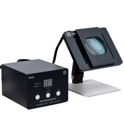 Auto Darkening Screen with Magnification, Foldable, for Permanent Jewelry Welders - Clay Revolution
