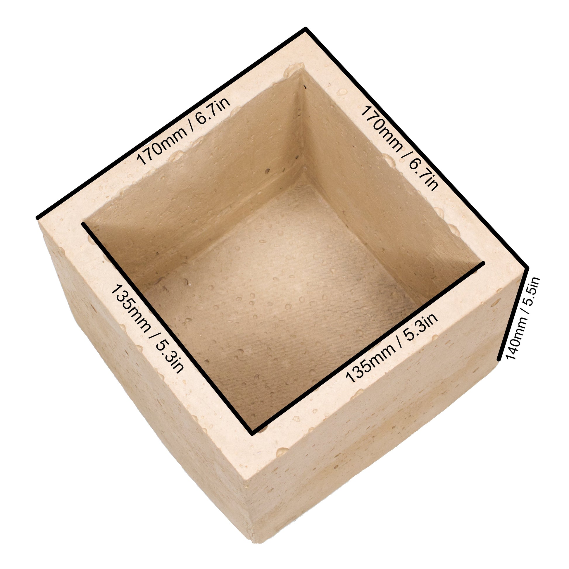 Sintering Crucible - Standard Square - Clay Revolution