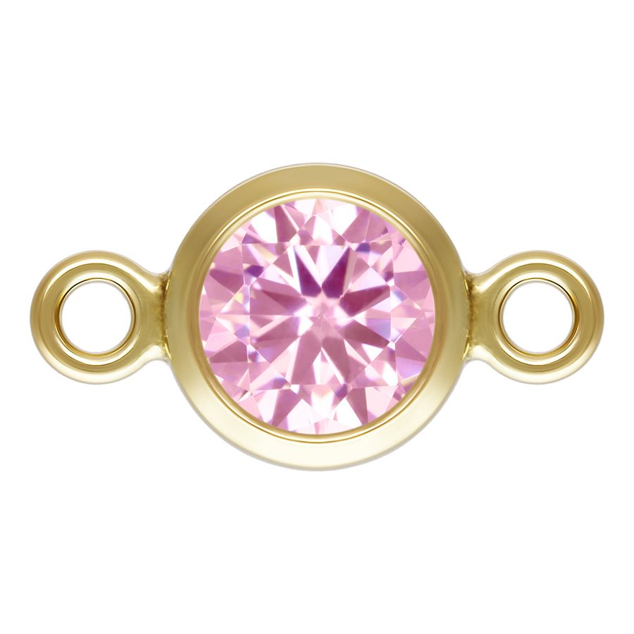 Birthstone Connectors, Gold Filled 14k, 4mm, For Permanent Jewelry - Clay Revolution