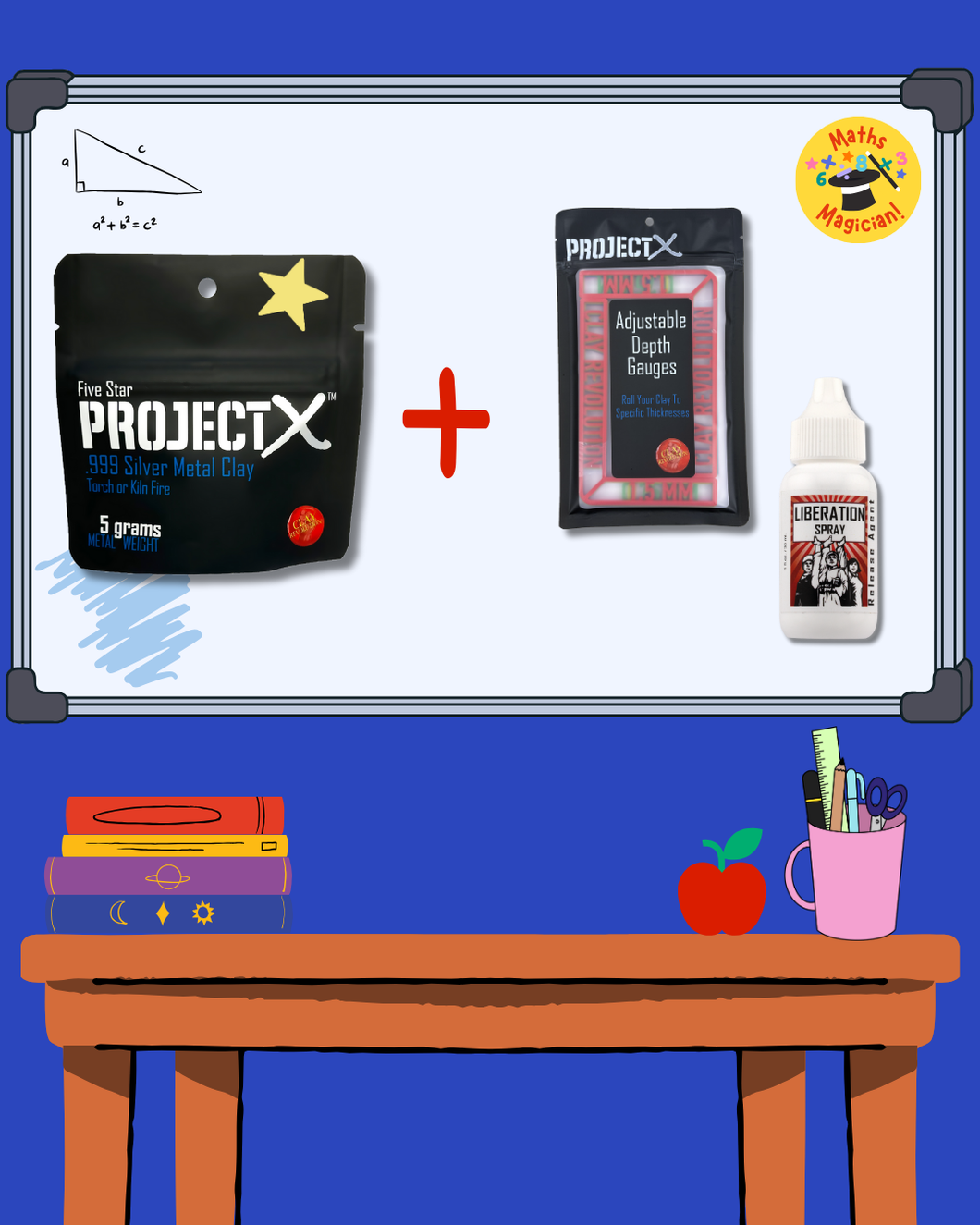 Project X Silver Metal Clay, Adjustable Depth Gauges, Liberation Spray, Summer fun kit