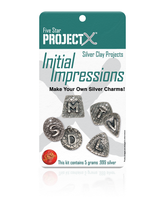 Carregar imagem no visualizador da galeria, Project X Silver Metal Clay, Charm Kit, Initial Impressions, Metal Clay, .999 Silver