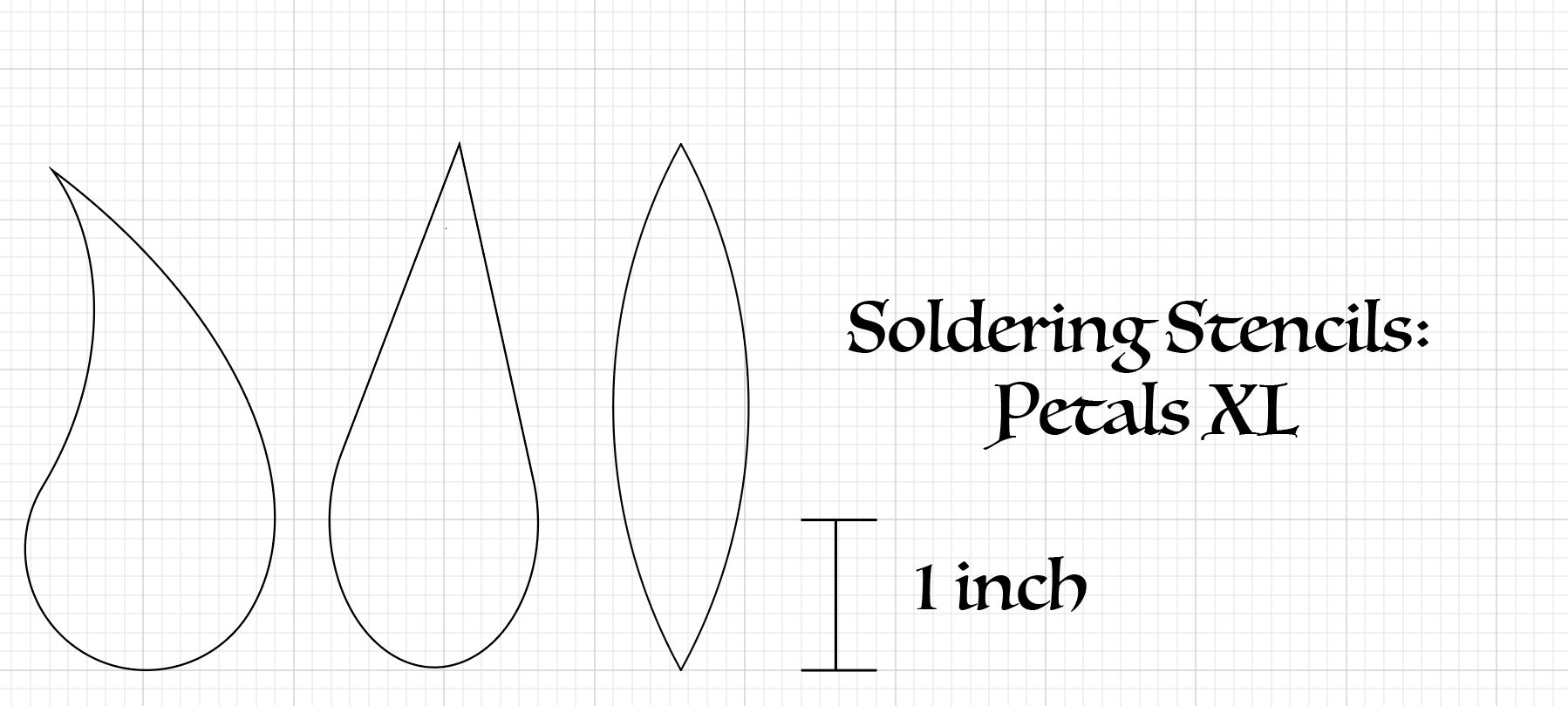 Soldering Stencils: Petals - Clay Revolution