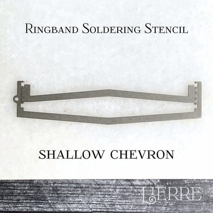 Shallow Chevron Ring Band Soldering Stencils - Clay Revolution