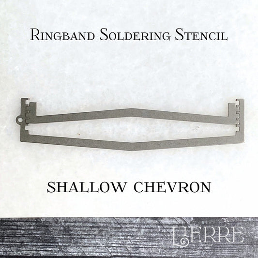 Shallow Chevron Ring Band Soldering Stencils - Clay Revolution