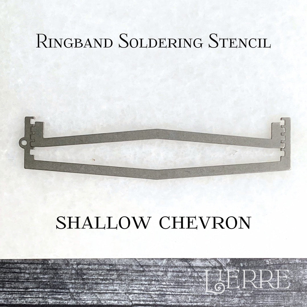 Shallow Chevron Ring Band Soldering Stencils