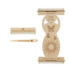 Laden Sie das Bild in den Galerie-Viewer, Jewel Loom Wood Bead Loom Weaving Loom Kit Small Sun Weaver 5&quot; x 9.75&quot;