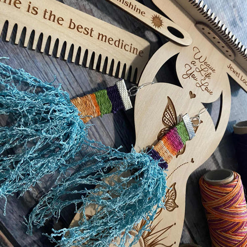 Jewel Loom Wood Bead Loom Weaving Loom Kit Small Sun Weaver 5