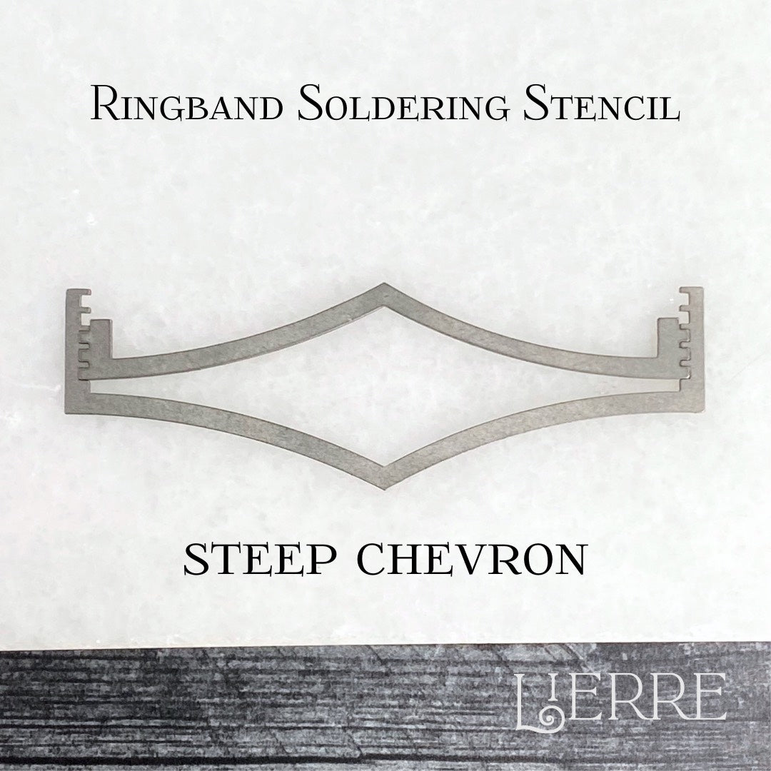 Steep Chevron Ring Band Soldering Stencils - Clay Revolution