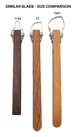 T1 Half Dome Pottery Trimming Tool w/ Paddle Handle - Clay Revolution