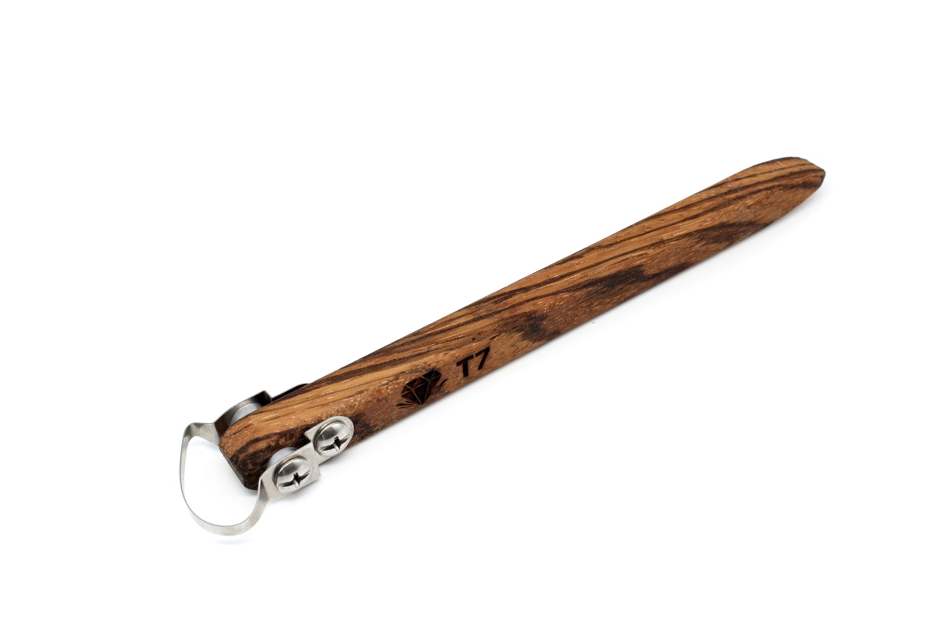 T7 Avocado Pottery Trimming Tool w/ Flat Round Handle - Clay Revolution