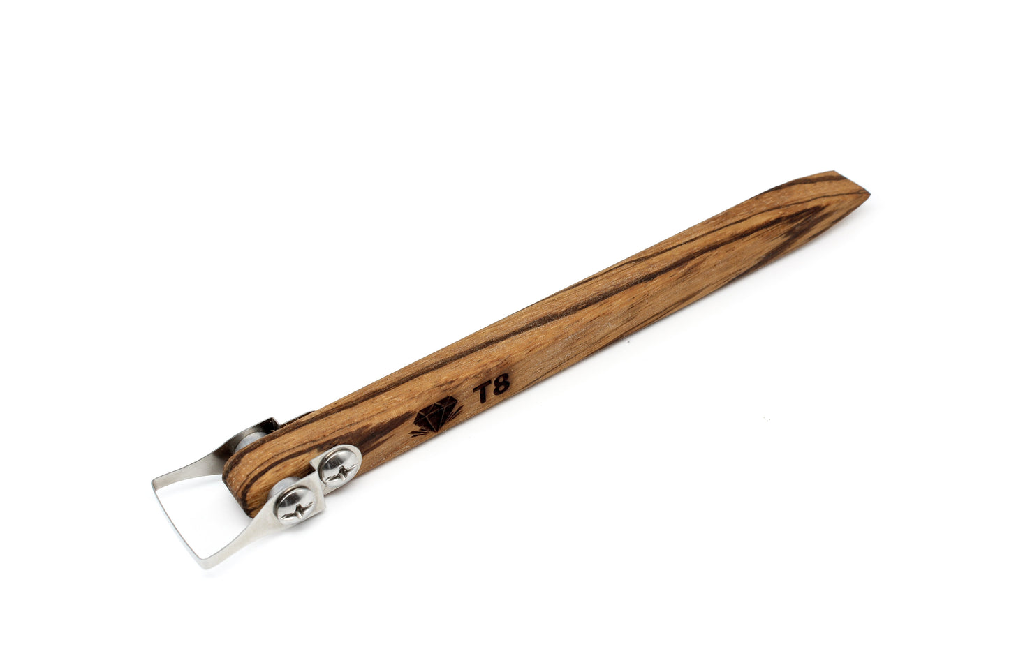 T8 Wedge Pottery Trimming Tool w/ Flat Head Handle - Clay Revolution