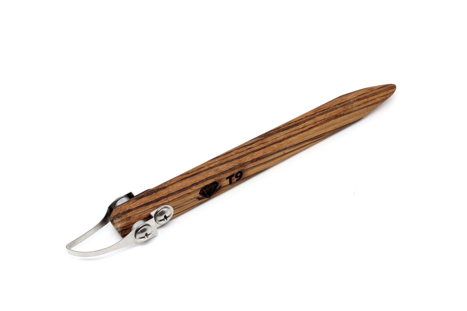 T9 Shark Fin Pottery Trimming Tool w/ Shark Tooth Handle - Clay Revolution