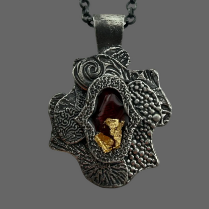 Textured Metal Clay Pendant with Patrik Kusek 1-30-27 Tucson