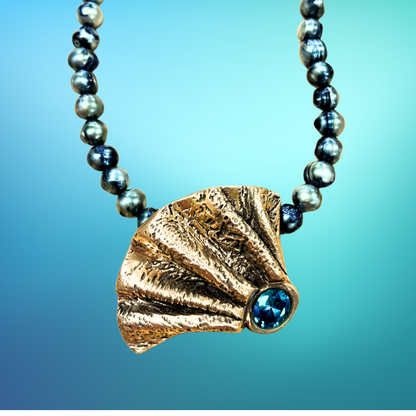 Dramatic Fan Fold Bronze Pendant Class with Carrie Story 8-28-26 In Person and Online