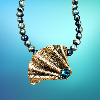 Dramatic Fan Fold Bronze Pendant Class with Carrie Story 8-28-26 In Person and Online