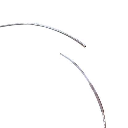 Sterling Silver Snake Chain Necklace with Tube Friction Clasp