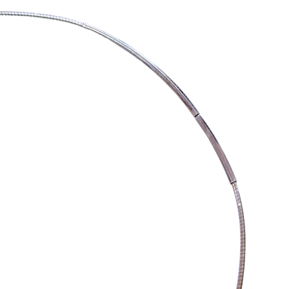 Sterling Silver Snake Chain Necklace with Tube Friction Clasp