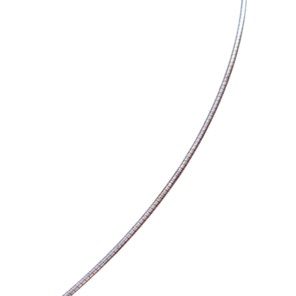 Sterling Silver Snake Chain Necklace with Tube Friction Clasp
