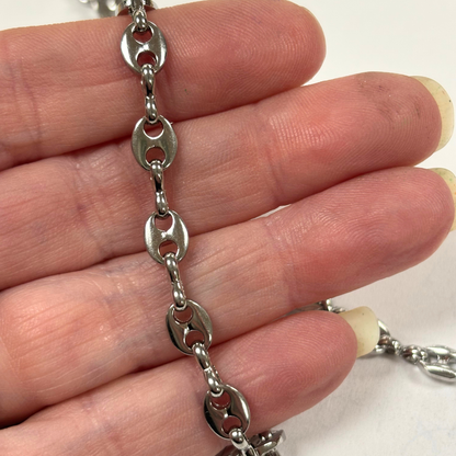 Stainless Steel Oval Disc & Link Chain – 8mm x 6mm