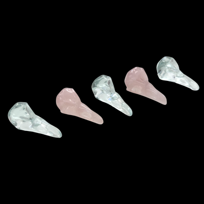 Hand Carved Stone Bird Skull Components