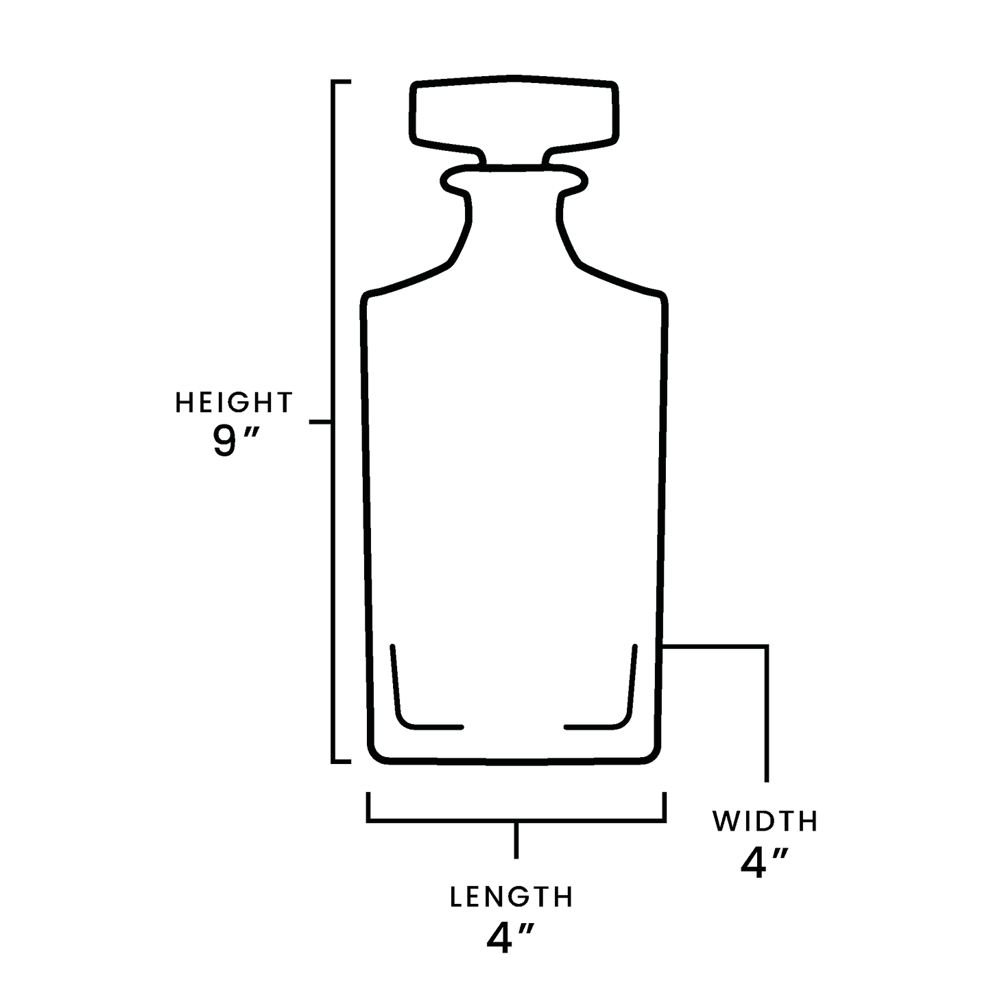 Whiskey Decanter - Square - 750ML - Clay Revolution