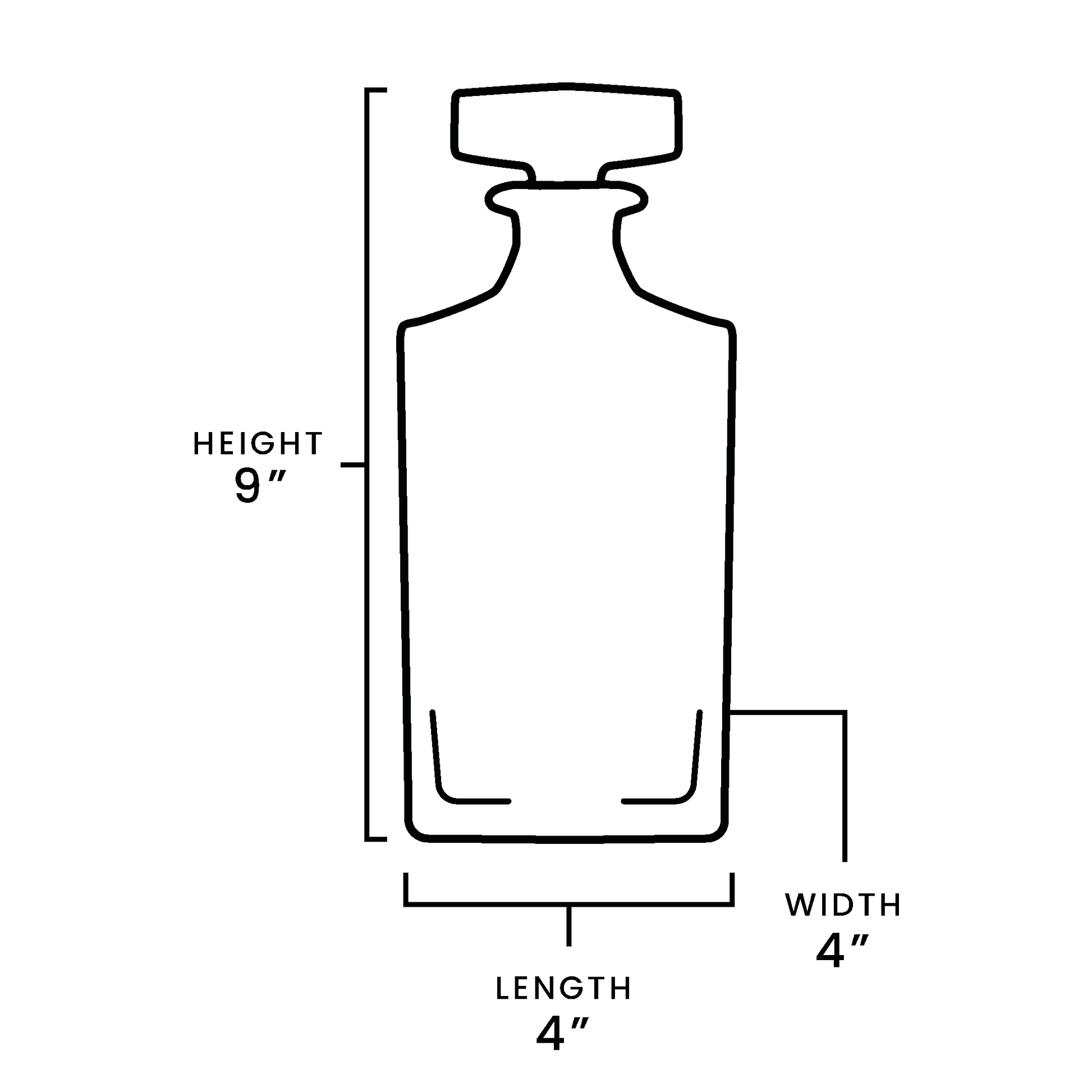 Whiskey Decanter - Square - 750ML - Clay Revolution