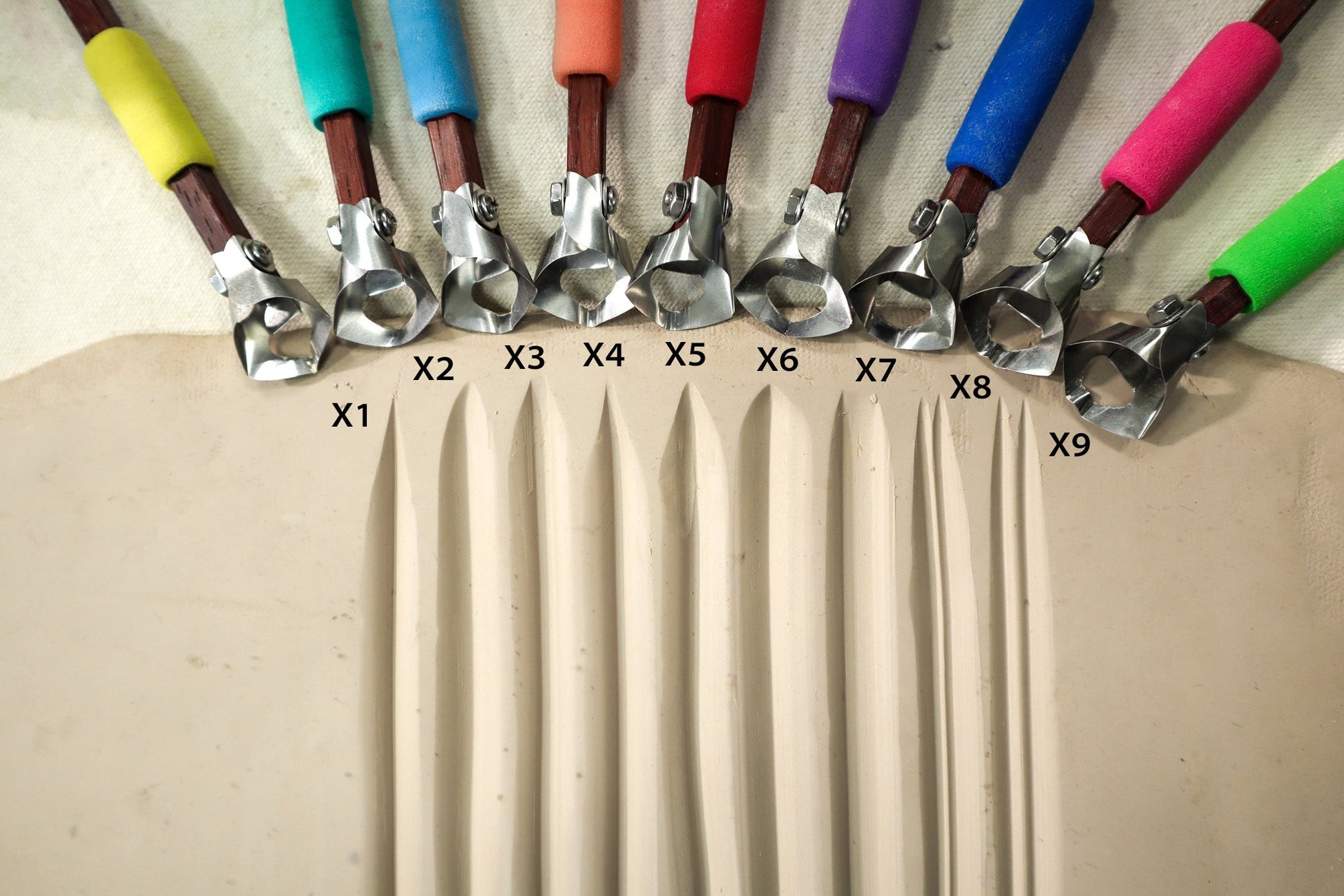 X4 1 mm Square Fluting Tool - Clay Revolution