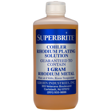 Cargar imagen en el visor de la galería, Cohler Superbrite Rhodium "White Gold" Bath Plating Solution