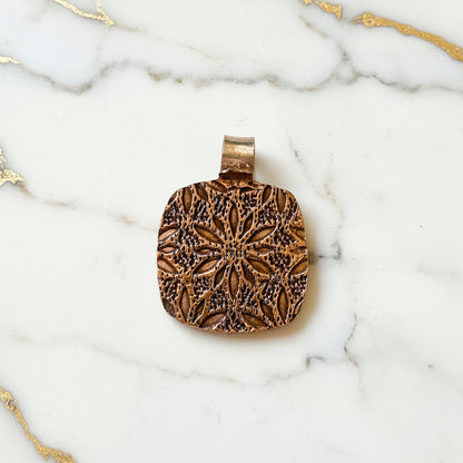 Pendant Component-Artisan Made-Textured and Double Sided