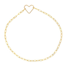 Cargar imagen en el visor de la galería, Heart Jump Ring for Permanent Jewelry, Gold-Filled