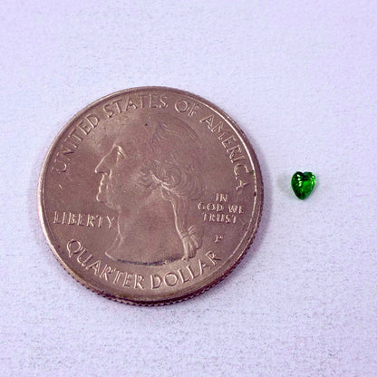 3mm Heart Emerald Cubic Zirconia