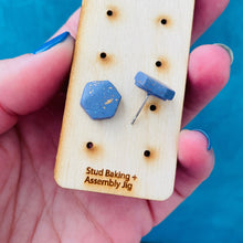 画像をギャラリービューアに読み込む, Stud earring assembly and baking jig tool support wood bake polymer clay tool