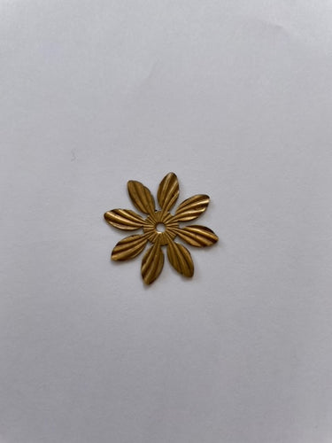 Brass Flower Textured Petals Component (large)