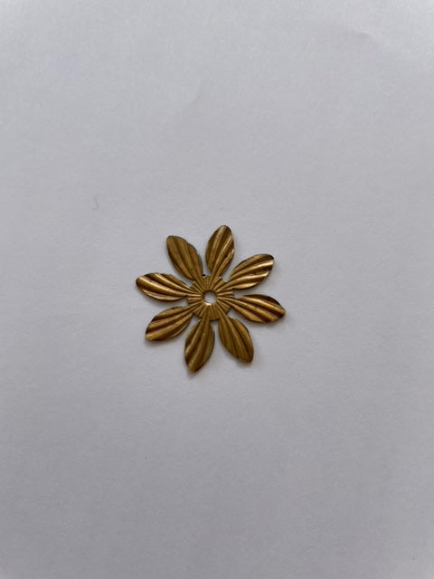 Brass Flower Textured Petals Component (large)