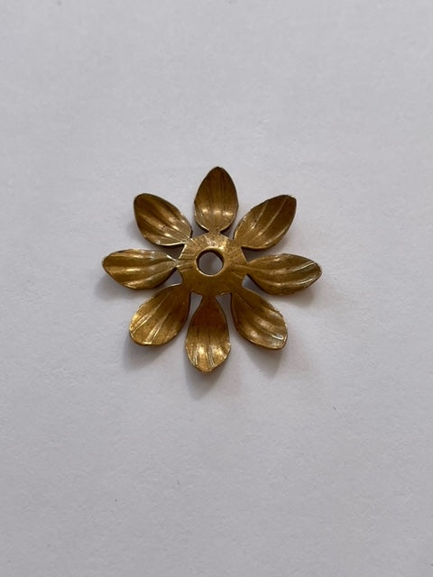 Brass Flower Textured Petals Component (Small)