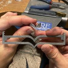 Load image into Gallery viewer, Wishbone Ring Band Soldering Stencils - Scale