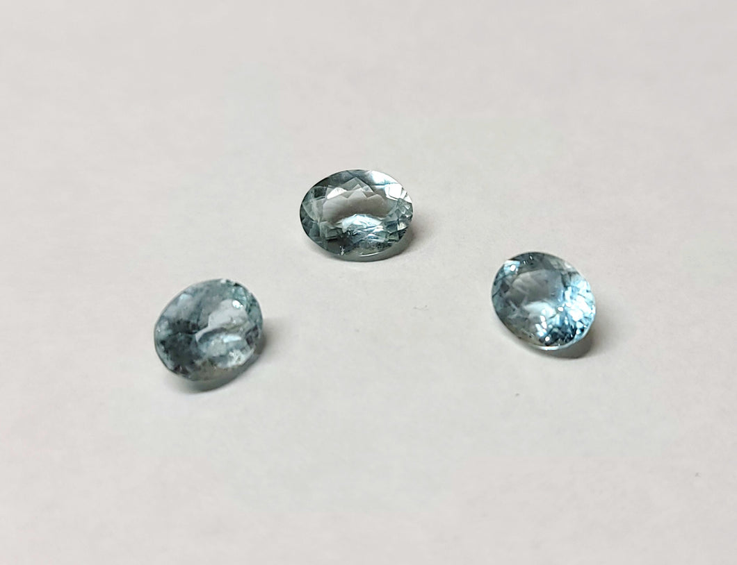 Aquamarine 6mm x 7mm Faceted Oval