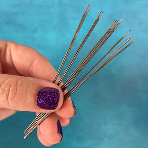 Original Clay Bead Pins needle - BEST original thin strong sharp sturdy piercing baking mandrel