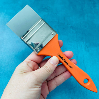 Squeegee Silicone Rubber Tool for silk screen stencils paint and more polymer clay mixed media - Clay Revolution