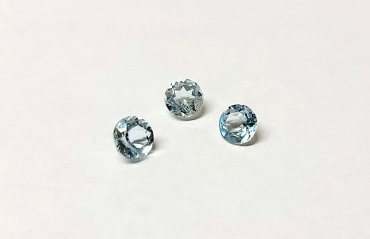 Aquamarine 6mm Round Faceted - Clay Revolution
