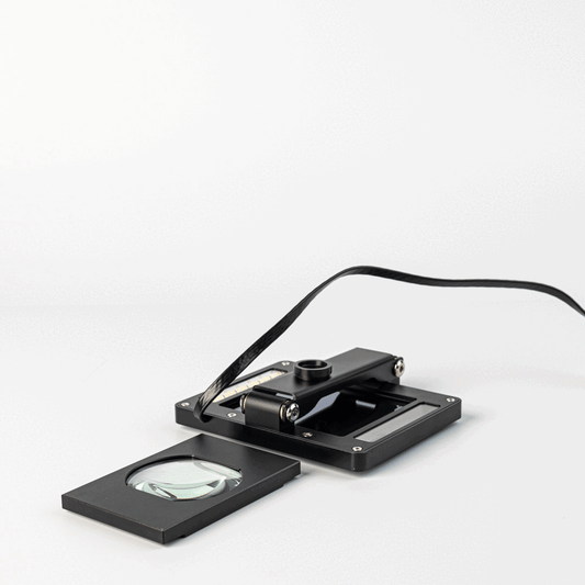 Auto Darkening Screen with Magnification, Foldable, for Permanent Jewelry Welders - Clay Revolution